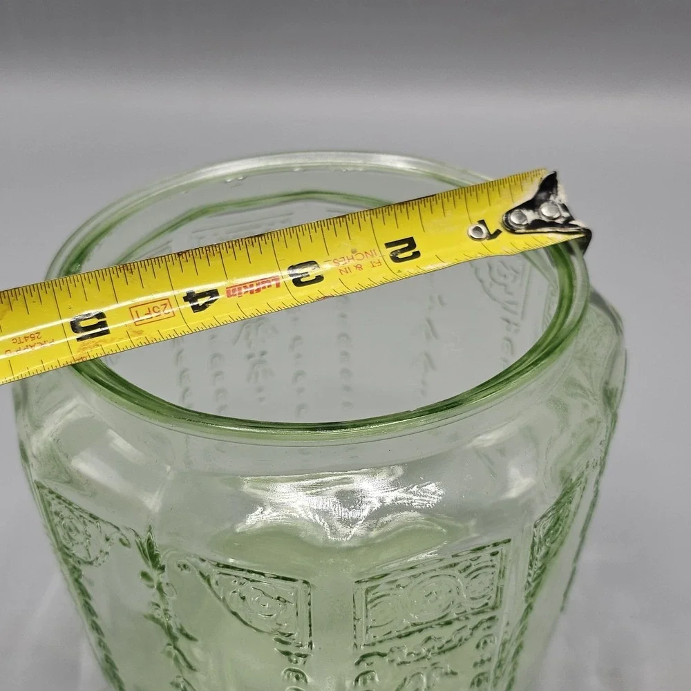 VTG Anchor Hocking Princess Green Uranium Depression Glass Cookie Jar *No Lid*